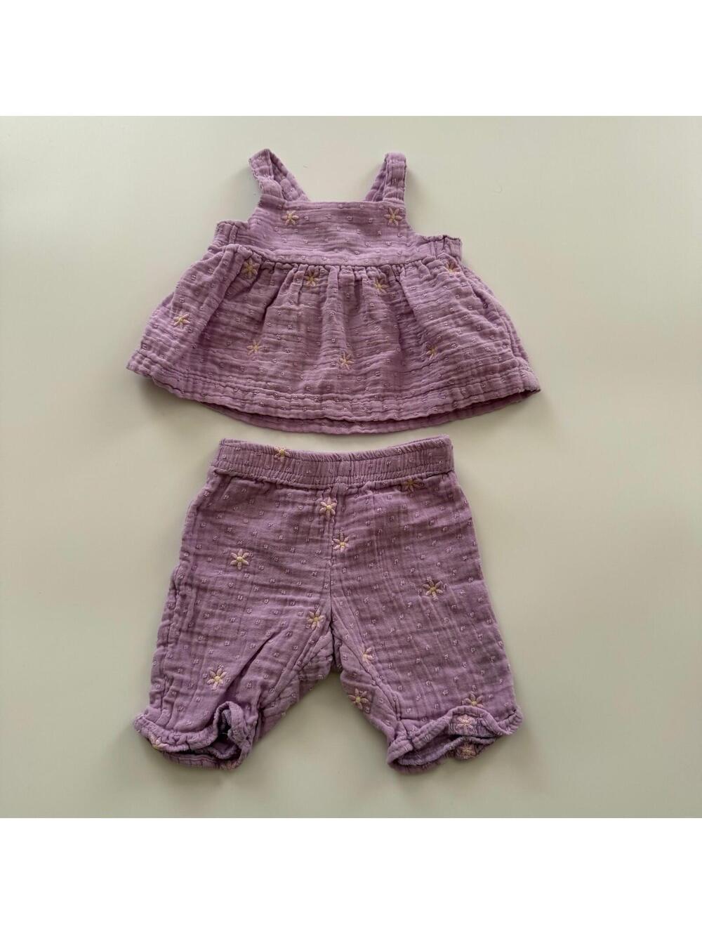 0-3m Embroidered Set